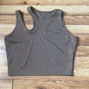 Brown cropped top